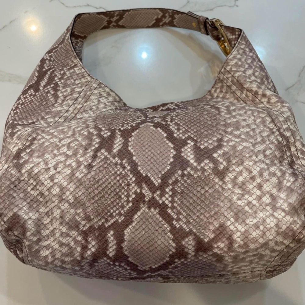 Large Michael Kors Python Pattern Shoulder Bag - image 1